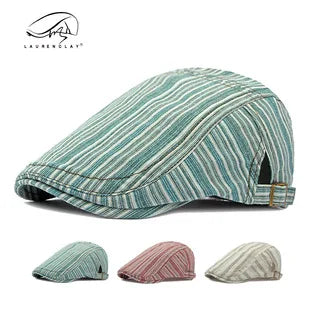 New Duckbill Hat for Men Spring Summer British Retro Fashion Plaid Casual Painter Hat Women's Beret
