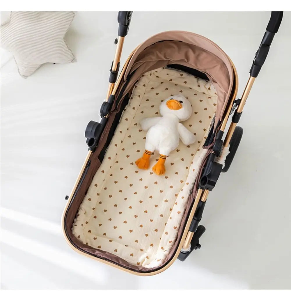 Soft Baby Stroller Cushion Comfortable Breathable Baby Pram Seat Mat Car Seat Cartoon Printed Dining Chair Cotton Pad