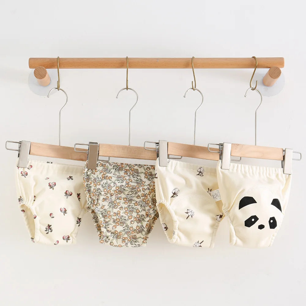 Newborn Baby  Diapers Washable Reusable Nappies Grid Eco Friendly Cotton Baby Cloth Training Pant Cloth Adjustable Diaper