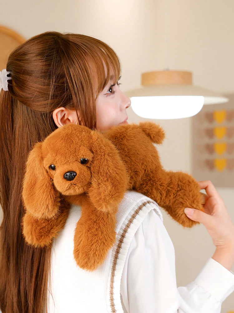 Nice 1pc 30cm Cute Lying Dog Plush Toy Kawaii Black Puppy Pillow Stuffed Soft Doll Lovely Birthday Gift for Ages