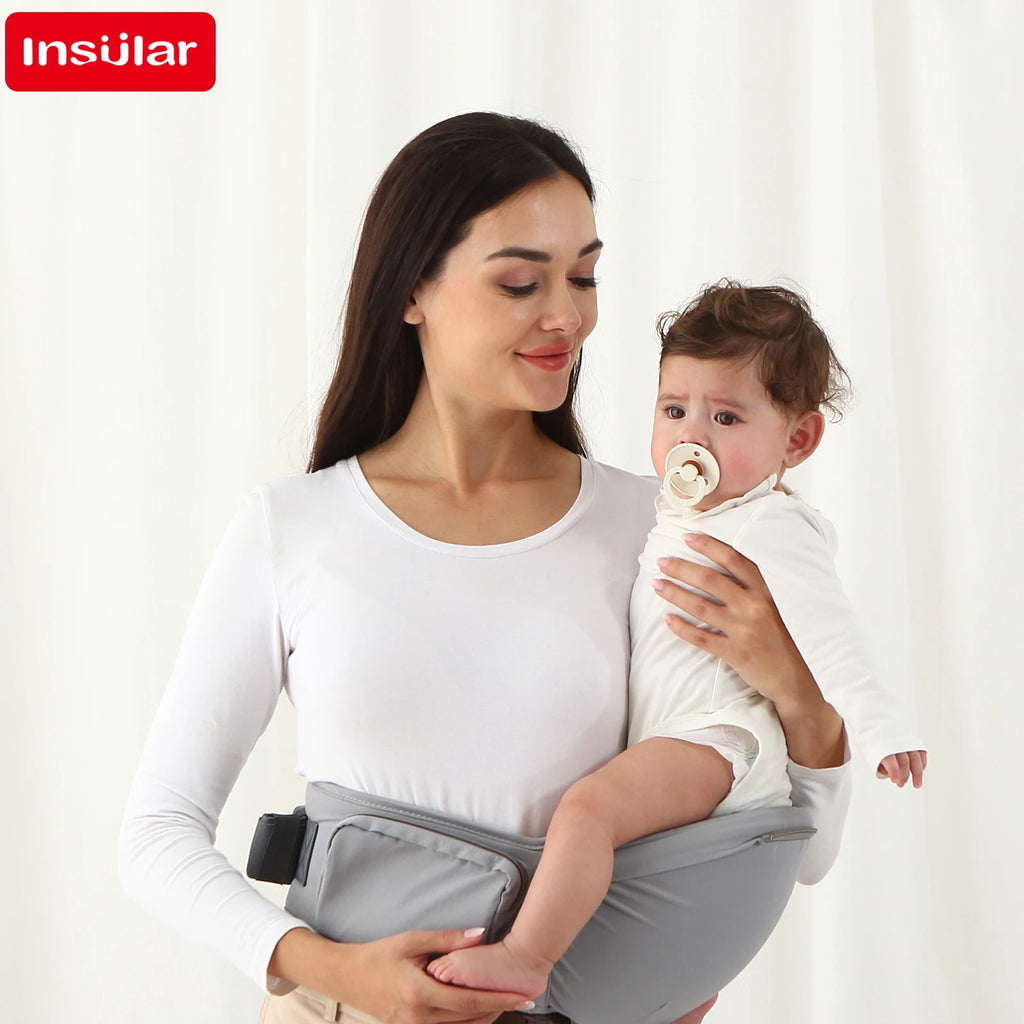INSULAR 3 In 1 Baby Carrier Multi-functional Child Waist Stool Breathable Waist Stool With Hip Seat Front Hold Portable 0-2Y