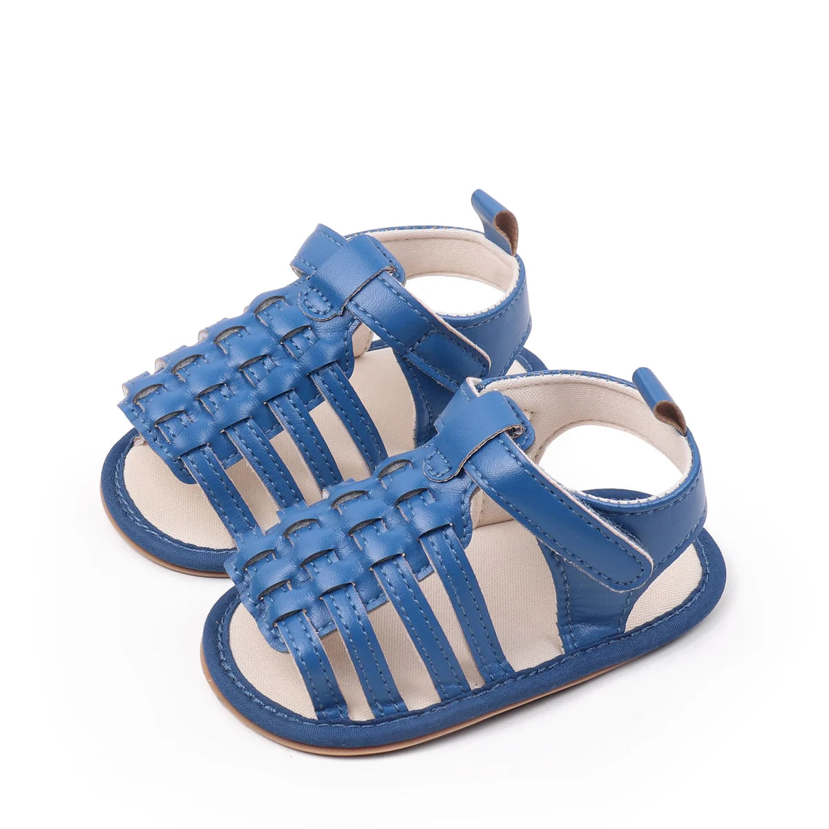 New Baby Sandals For 0-2 Years Old Boys And Girls Leather Surface And Rubber Sole Anti-slip Shoes Baby Indoor Walking Shoes