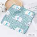Hot New 6-Layer High-Density Cotton Muslin Baby Face Towel Cartoon Design Burp Cloth Class A Infant Washcloth Baby Accessories