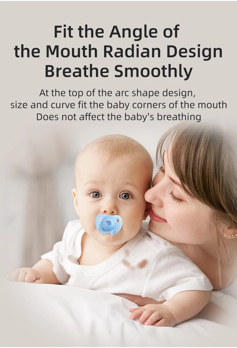 Cartoon Pattern Thumb Shape Toddlers Soothe Kids Newborn Baby Silicone Teething Pacifier