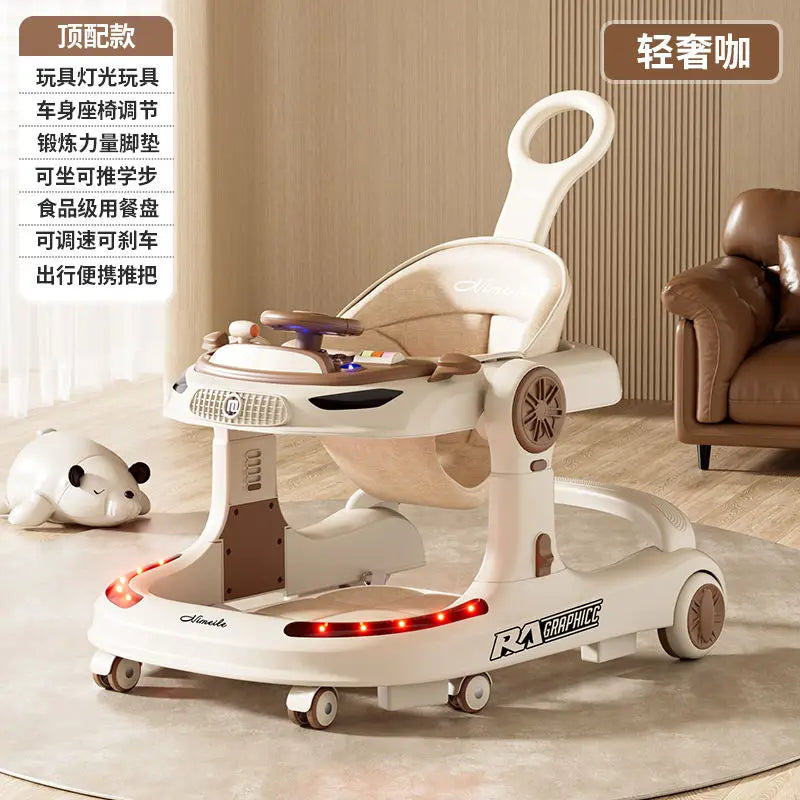 Baby Trend Bt4In1 4 In 1 Adjustable Height Anti Rollover Baby Walker Push Toy Foldable Activity Center 6 To 18 Months