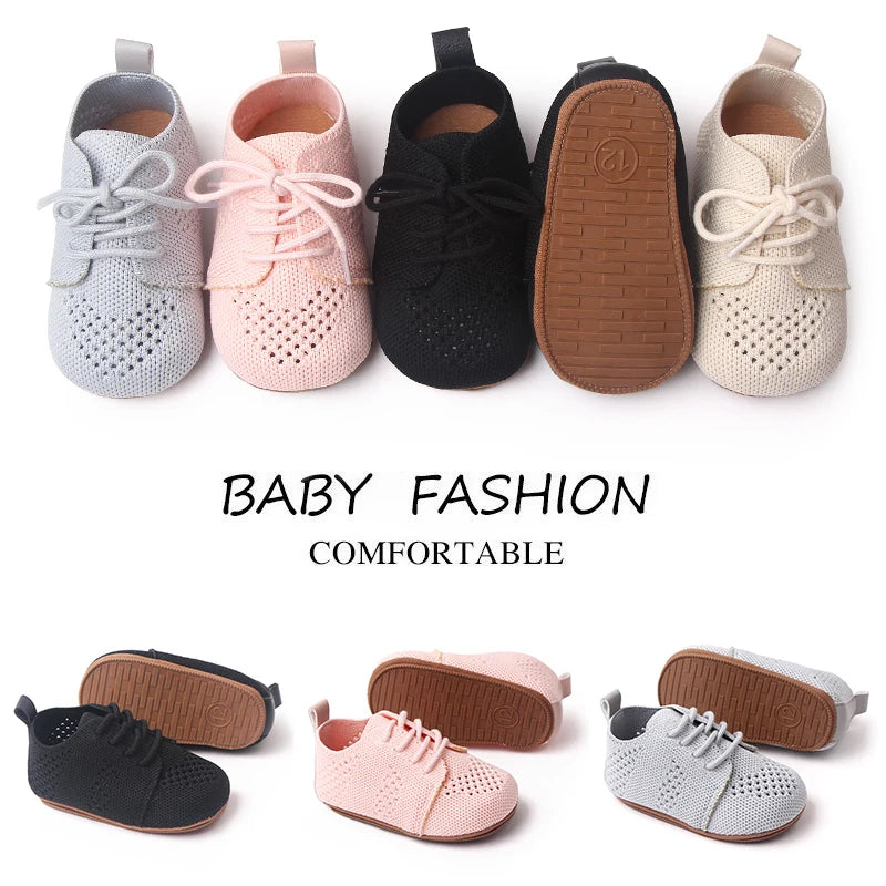 Spring Autumn Children's Mesh Sports Shoes Breathable Mesh Footwear Baby Shoes Casual Shoes 0-1 Years Old Soft Topped Baby Shoes