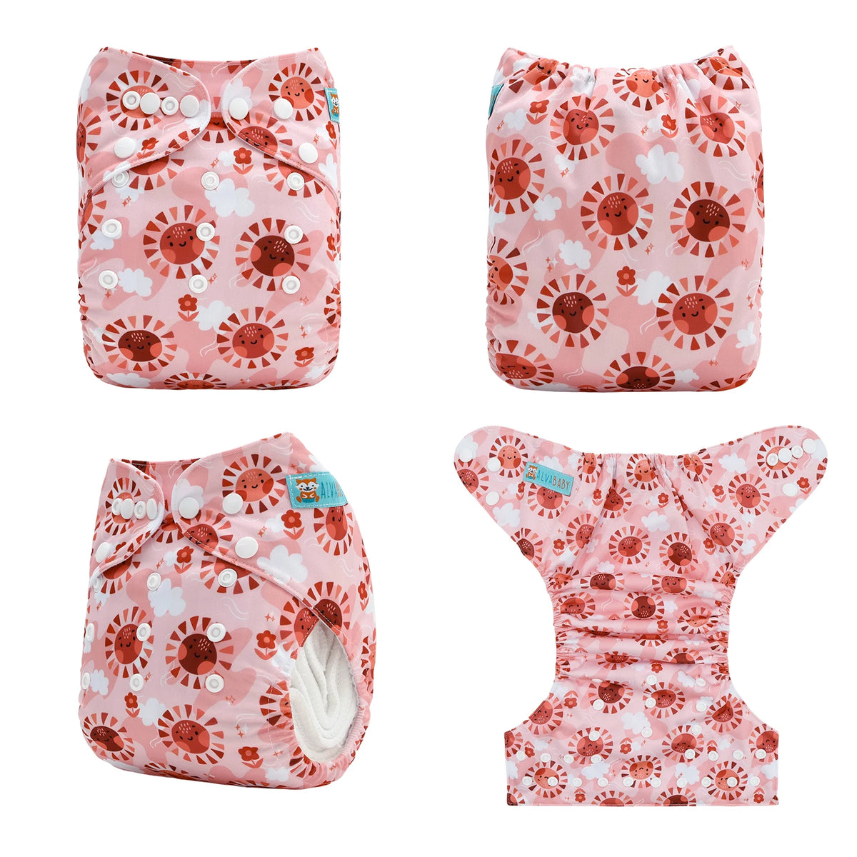 ALVABABY One Size Cloth Diaper Reusable Modern Cloth Nappy Digital Position Pocket Diaper Shell