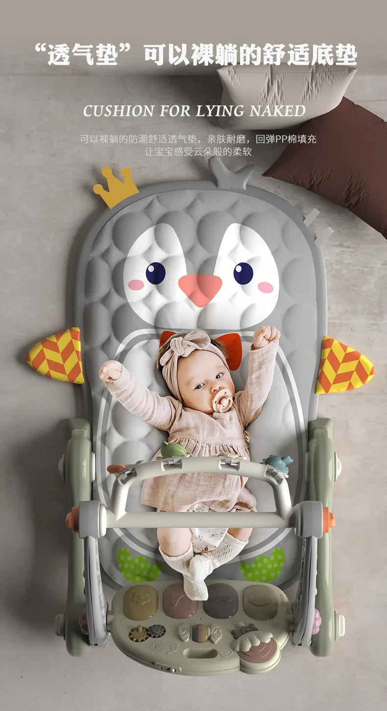 Fitness Rack Pedal Piano Fitness Frame Multifunctional Gyms & Playmats 3 in 1 Baby Walker Early Education Activities for Baby
