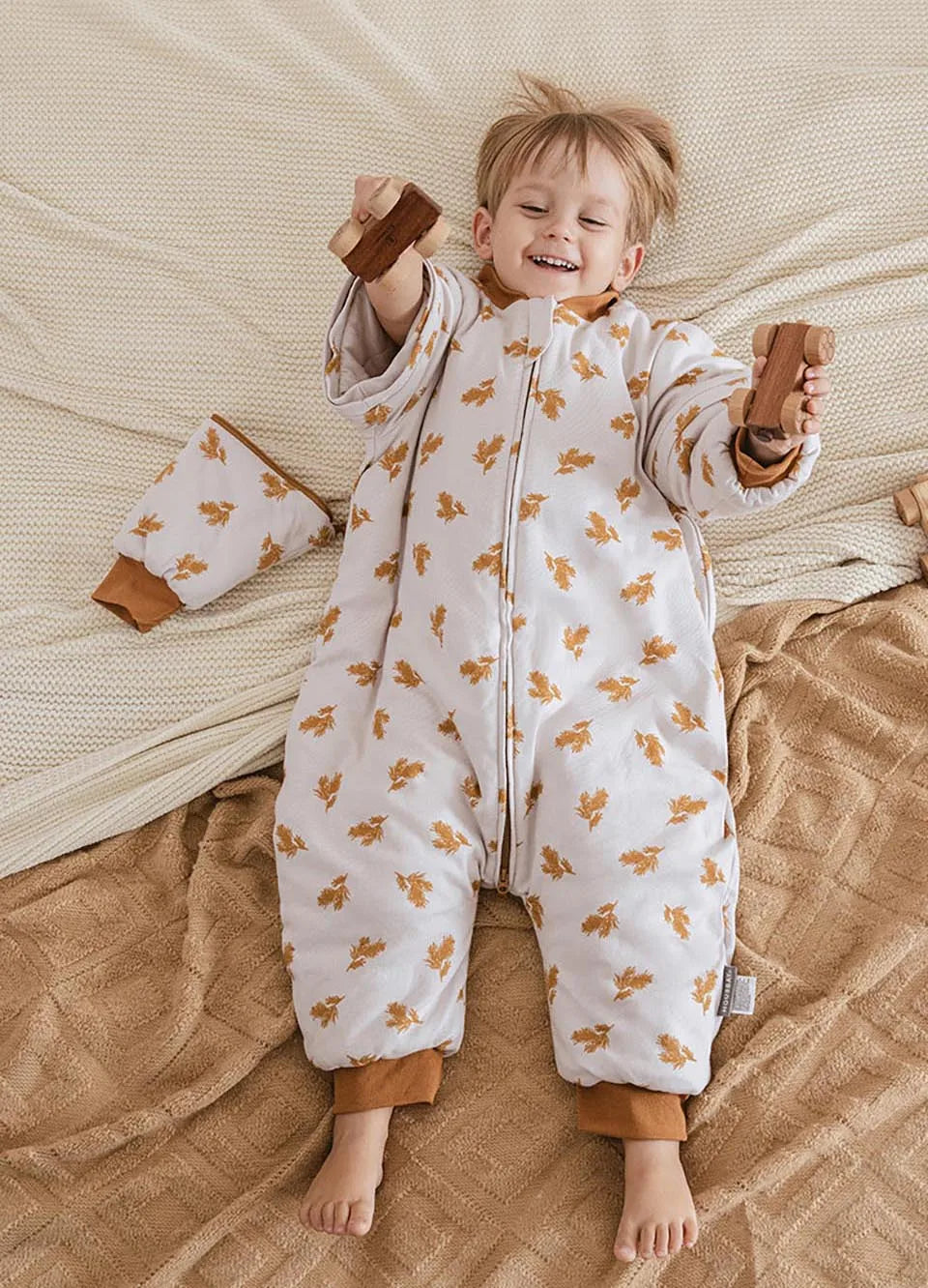 Baby Sleeping Bag 1-4Years Removable Sleeves Kids Winter Warm Sleepwear 3-Ways Zipper Design High Quality Baby Sleepsack