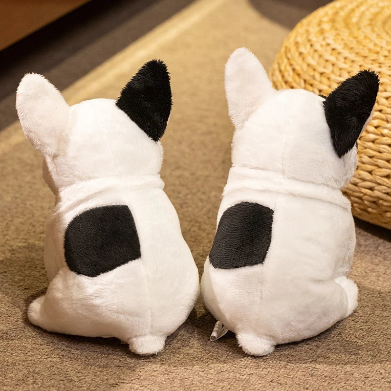 Lifelike English Bulldog Plush Toy Realistic British Bulldog Stuffed Animal Soft Sheep Dog Terrier Simulation Doll for Kids