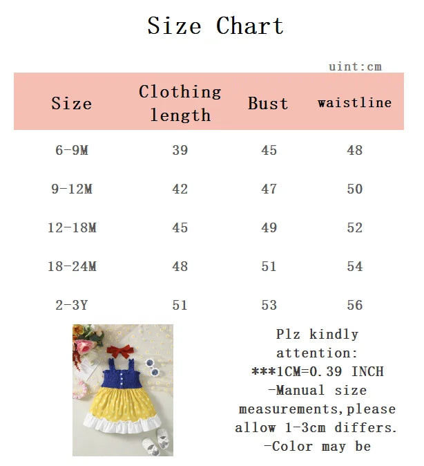 2Pcs/Set of Baby girl Summer Dress with Pleated Edge Princess Dress +Headband for 0-3 Year Baby girls Playing in Amusement Parks