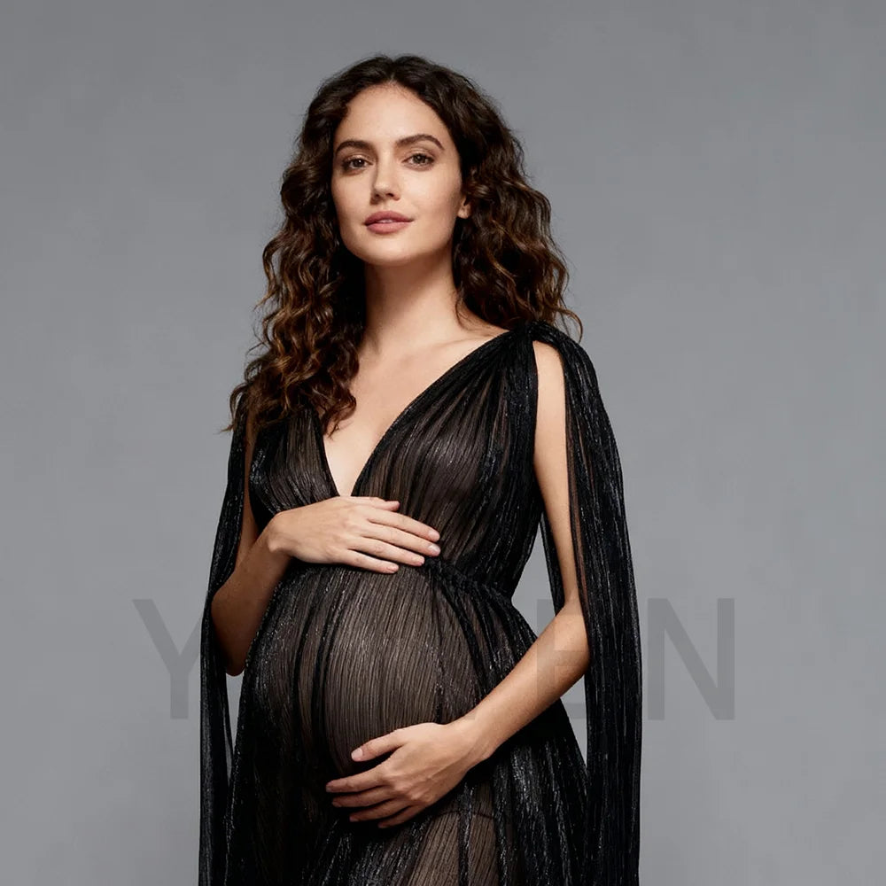Elegant Maternity Dress Black