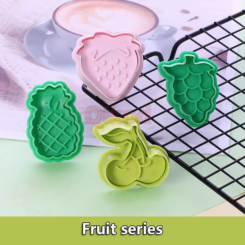 Montessori 3D Animal And Vegetable Mold Tool Set For Play Dough Plasticine 4 Piece Kit