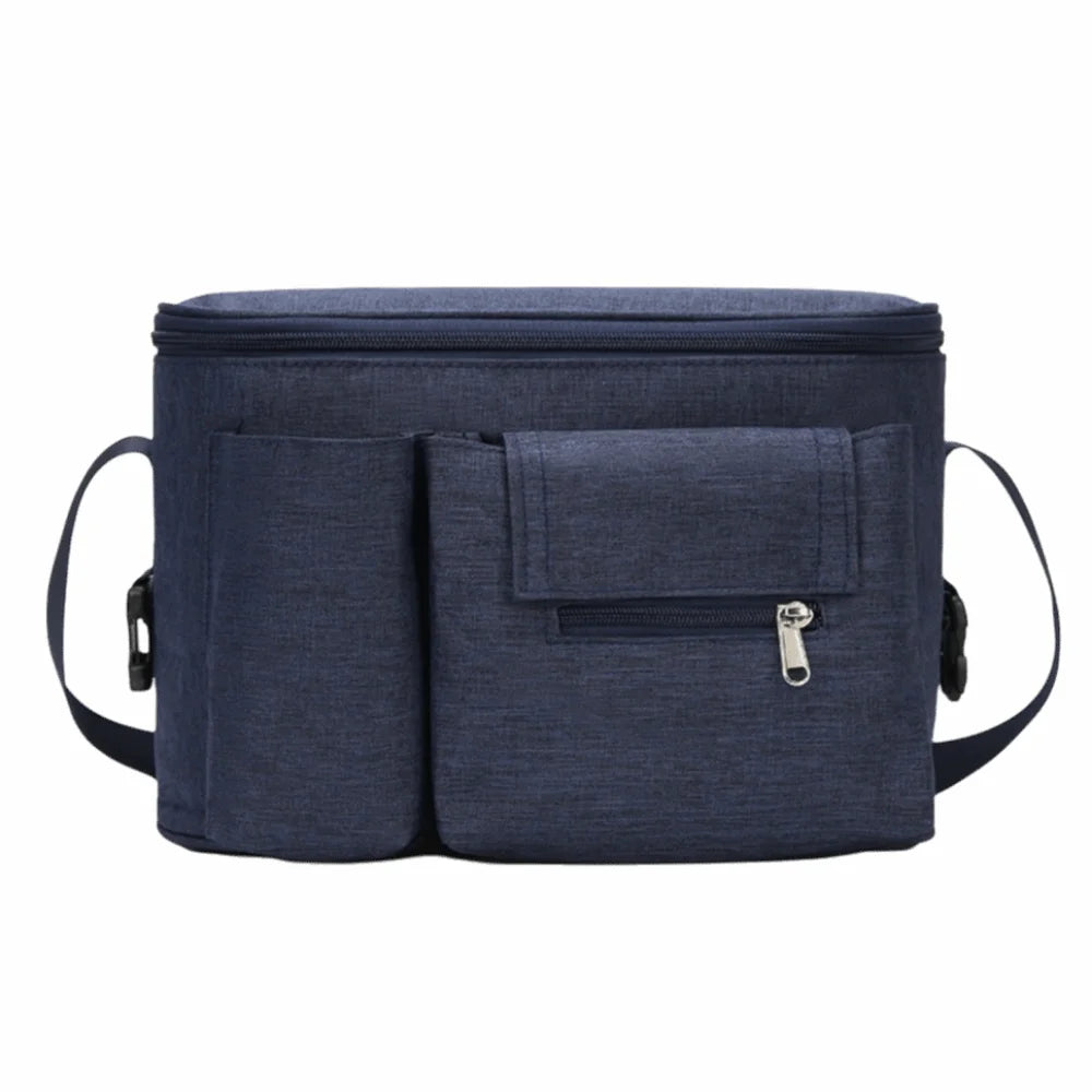 Stroller Bag Large Capacity Diaper Organizer With Multiple Pockets Oxford Cloth Size 31x20x15cm