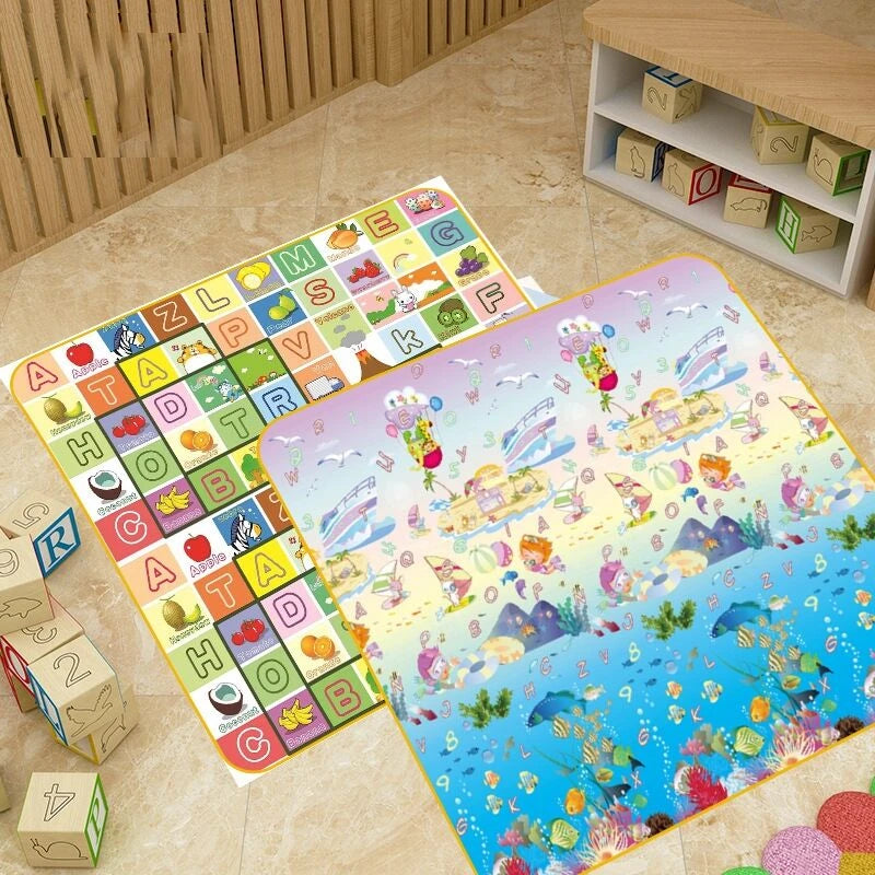 Double Sided Pattern Baby Activities Crawling Play Mats Non-Toxic EPE Baby Activity Gym Rug