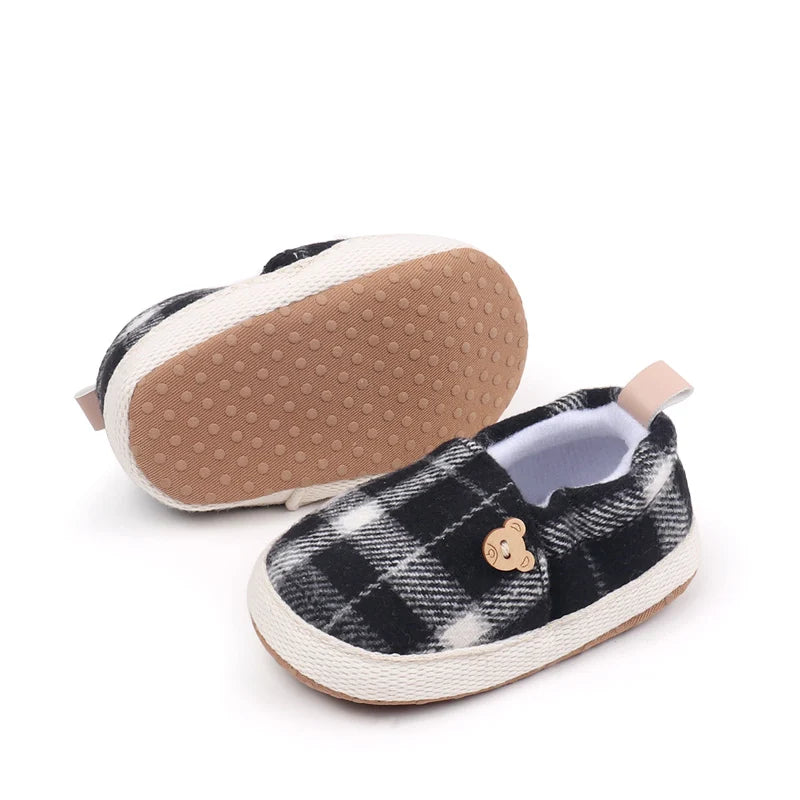 2025 Spring And Autumn Baby Boys And Girls First Walking Toddler Shoes With Fashion Color Block Design And Soft TPR Sole