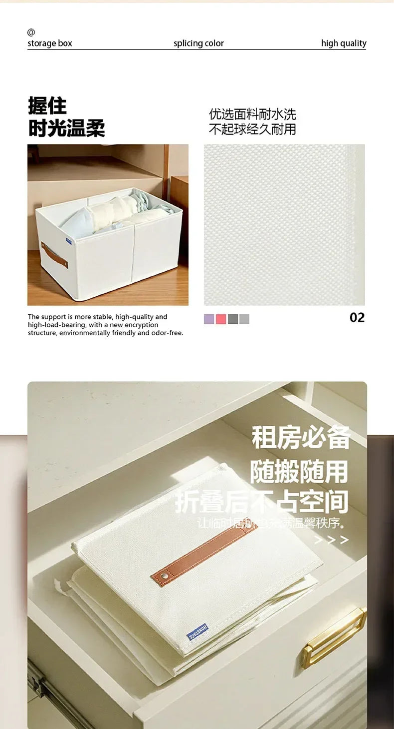 Oxford Foldable Boxes Clothes Organizers Underwear Pants Storage Box of Cabinets and Drawers for Bedroom Wardrobe Organization