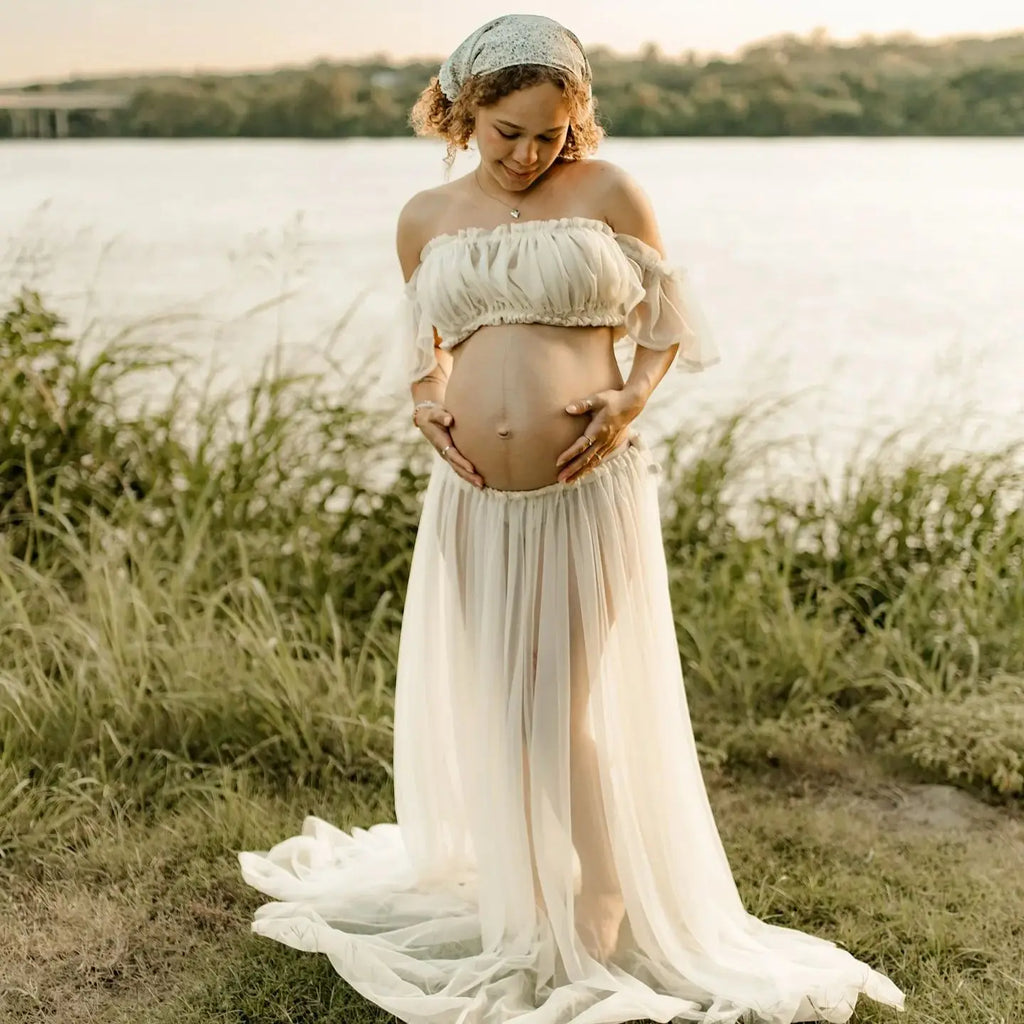 Maternity Gown Two Piece