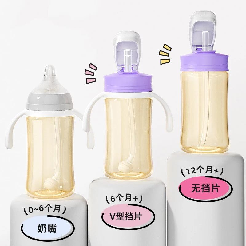 Suitable for third-generation pigeon bottle conversion, cup lid, pigeon handle/wide caliber straight drinking straw,gravity ball