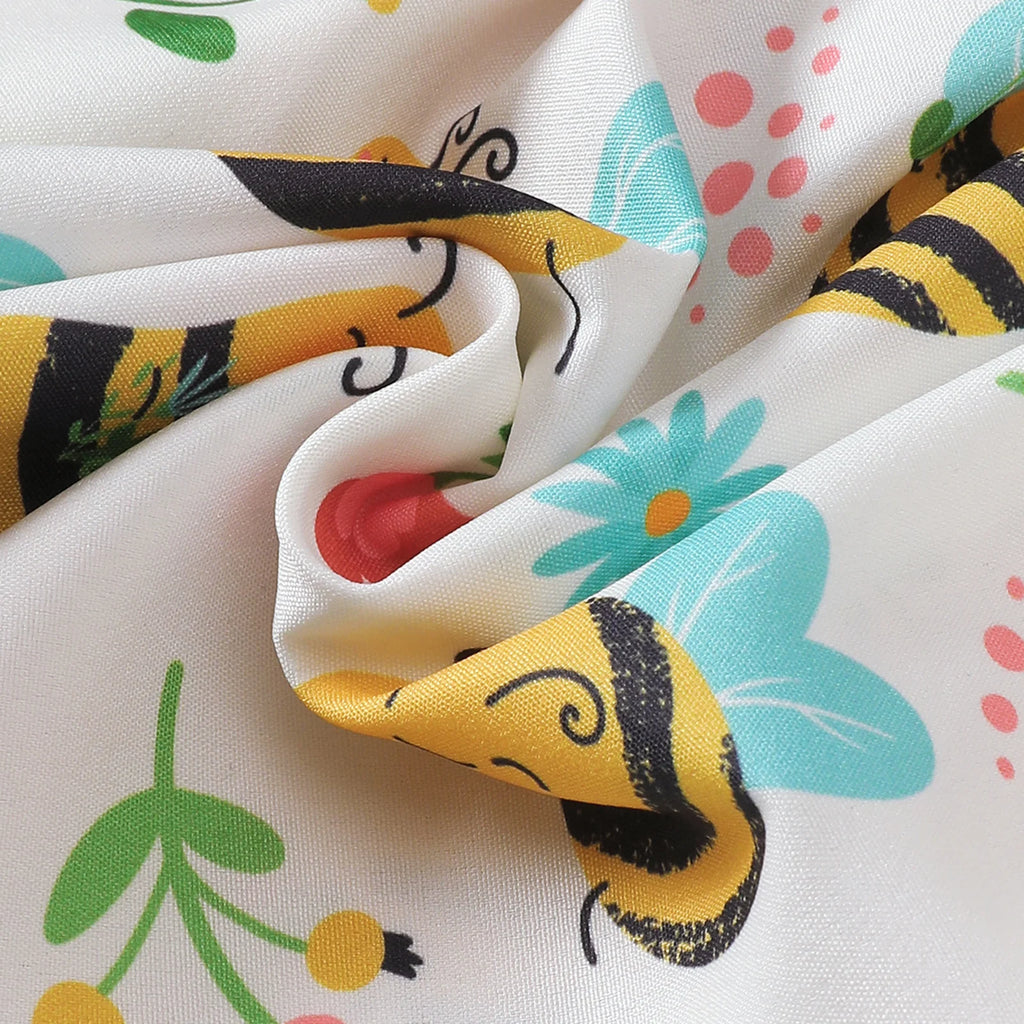 Baby Girl Dress Cartoon Bee Printed Strap Dress+Hat 2Pcs/Set 0-3 Year Old Cute Baby Girl Summer Dress Set Baby clothing