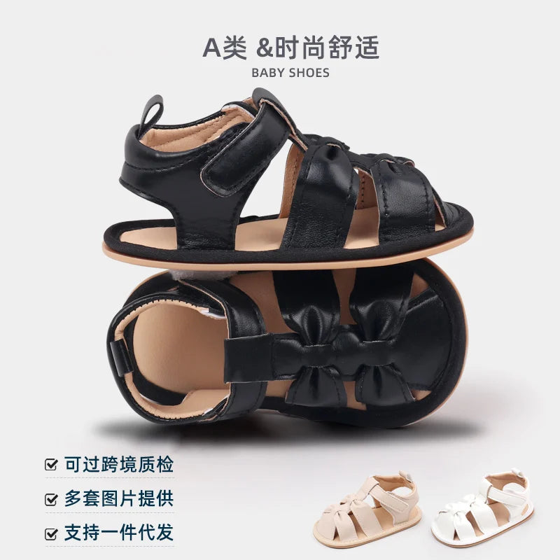 Summer New Style Baby Casual Sandals For Girls Aged 0-2 Years Old Breathable Soft Sole Anti-Slip Learning To Walk Shoes BBW4151