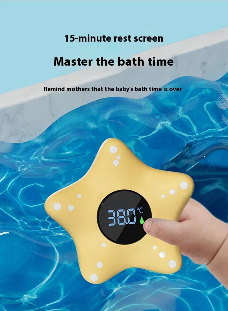 Floating Star Bath Thermometer, LED Display Water Temperature Monitor, Safe Bath Time Toy for Babies & Kids (Newborn Gift)