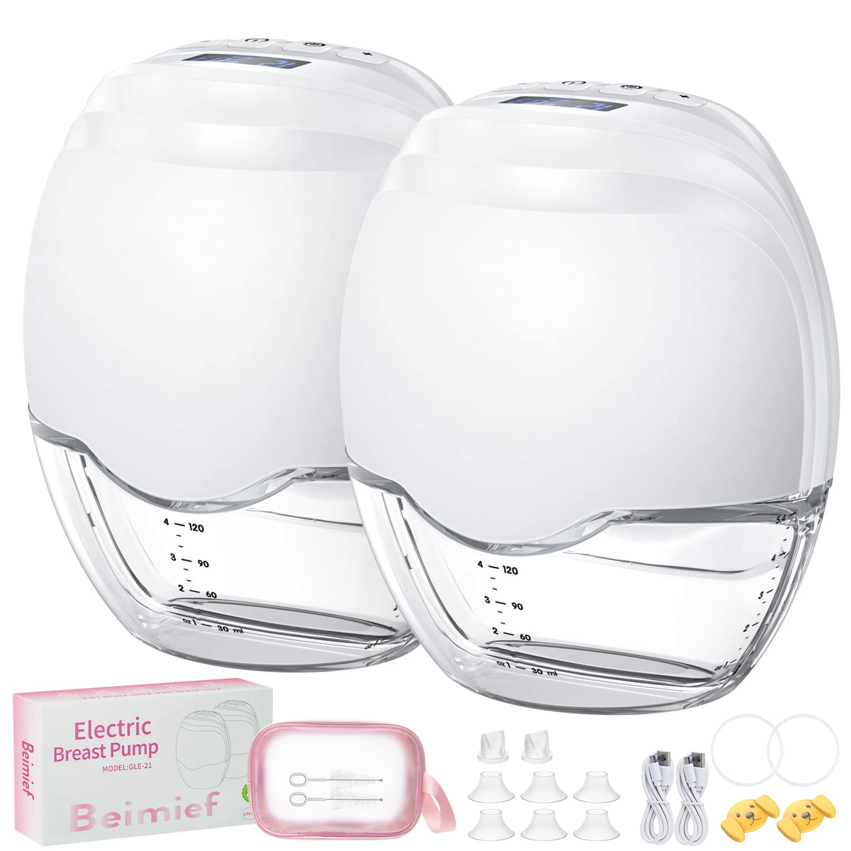 Hands Free Electric Breast Pump 3 Modes 12 Levels With 17 19 21 24 Mm Flanges Bpa Free