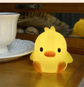Cartoon Little Yellow Duck Night Light Built-in Battery Night Light No Harm Eyes Children Sleeping Lamp Bedroom Decor Light