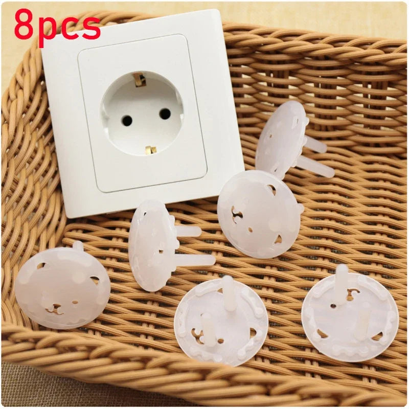 EU Power Socket Electrical Outlet Baby Kids Child Safety Guard Protection Anti Electric Shock Plugs Protector Rotate Cover