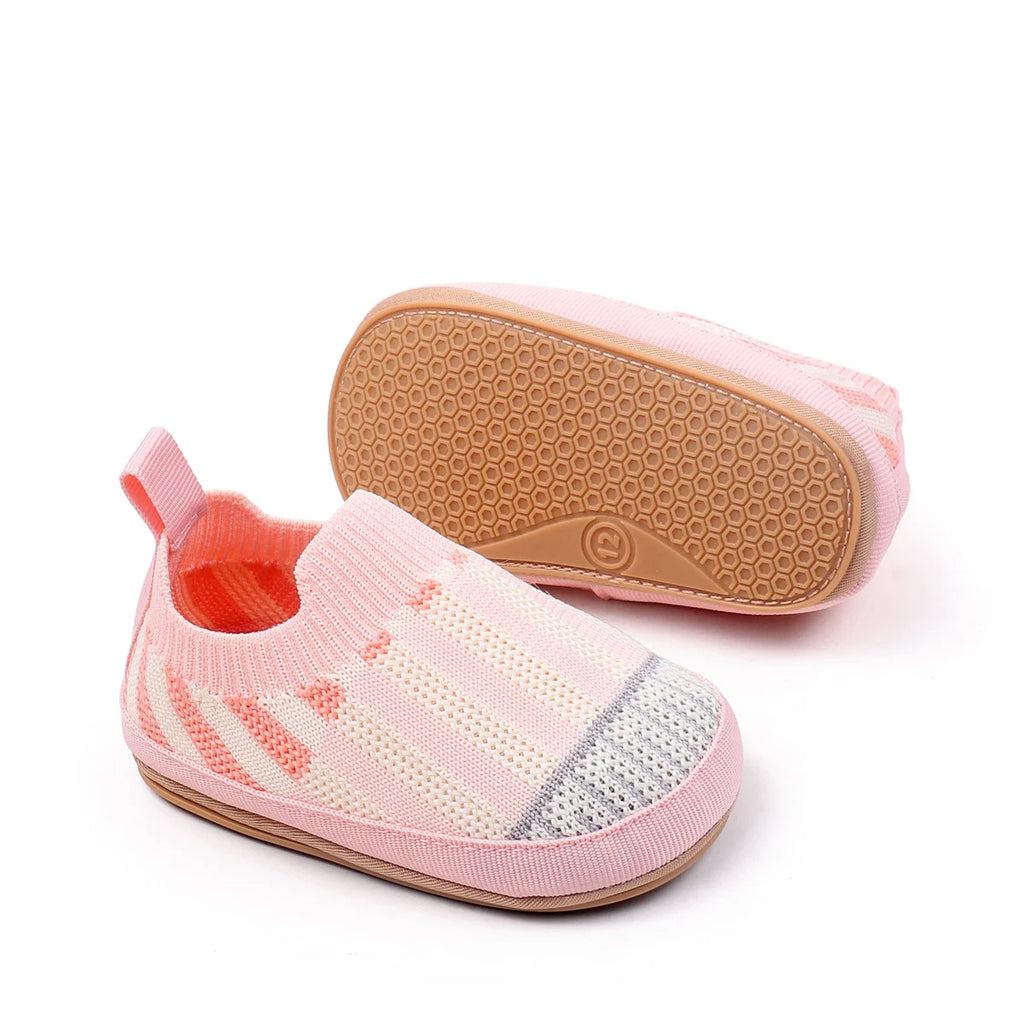 2025 Spring New Slip-on Toddler Shoes Baby First Walkers Boys Girls Autumn Non-Slip Classic Plaid Sneakers Sport Shoes
