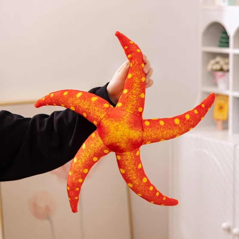 New 40CM Simulation Starfish Pillow Doll Plush Stuffed Marine Animals Toy Nap Pillow Backrest Cartoon Birthday Holiday Gift