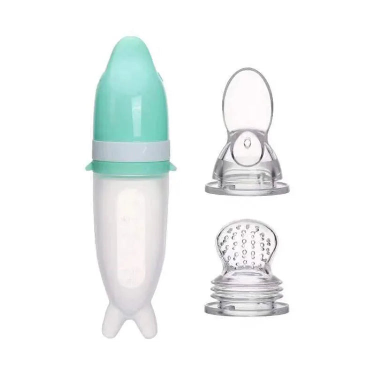 Baby Feeding Bottle Dolphin Silicone Rice Cereal Spoon Newborn Tableware Baby Goods Feeding Spoon Infant Utensils