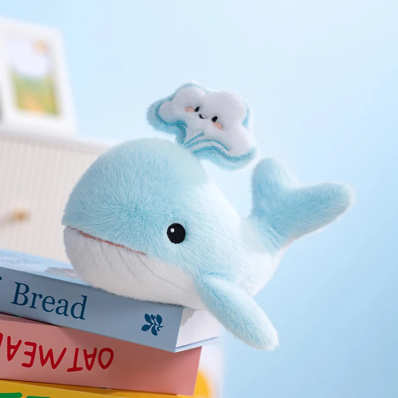 25cm Soft Whale Plush Toys Blue Whale Shark Stuffed Fish Dolls Cute Ocean Animal Plushies Children's Room Decor Xmas Gift