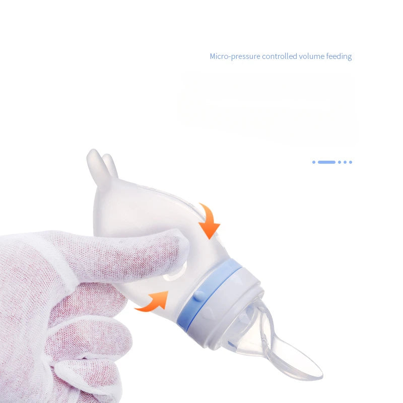 Baby Feeding Bottle Dolphin Silicone Rice Cereal Spoon Newborn Tableware Baby Goods Feeding Spoon Infant Utensils
