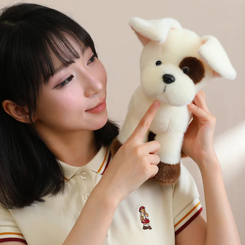 25cm High Quality Lifelike Pet Dog Plush Toys Stuffed Handmade Schnauzer Husky Golden Retriever Doll Soft Hugging Puppy Doll