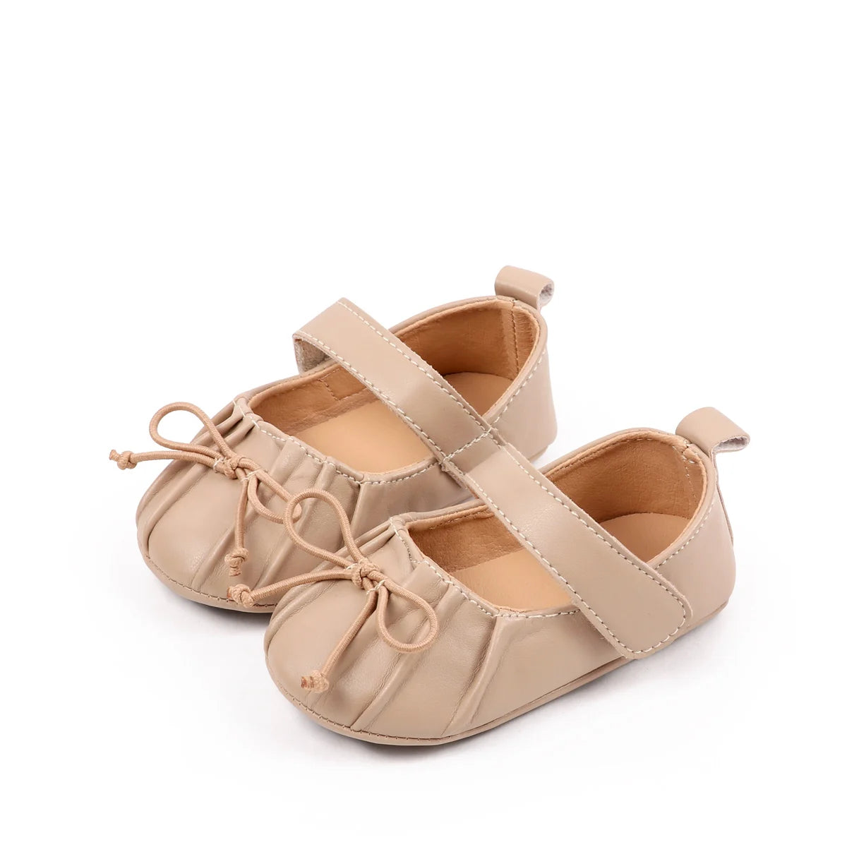 Spring Autumn Baby First Walking Toddler Shoes For 0-18 Months Three Colors High Quality PU Leather And TPR Sole Sweet Design