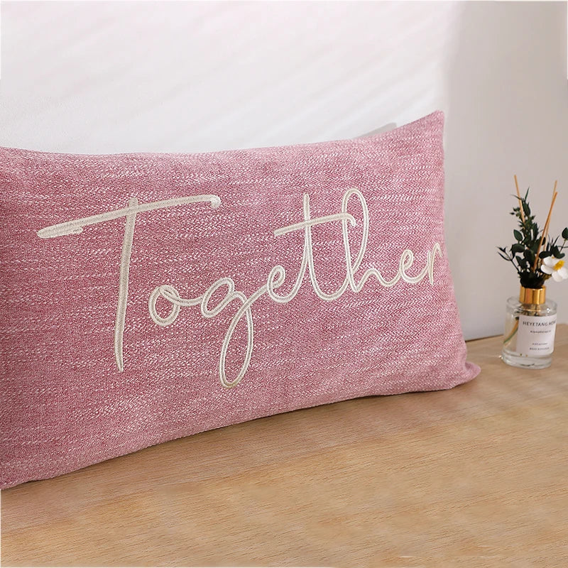1 Pillow Set/Only 1 Pillowcase-Home Decor Embroidered 35x60cm Pillowcase Pillow Cover With Hidden Zipper