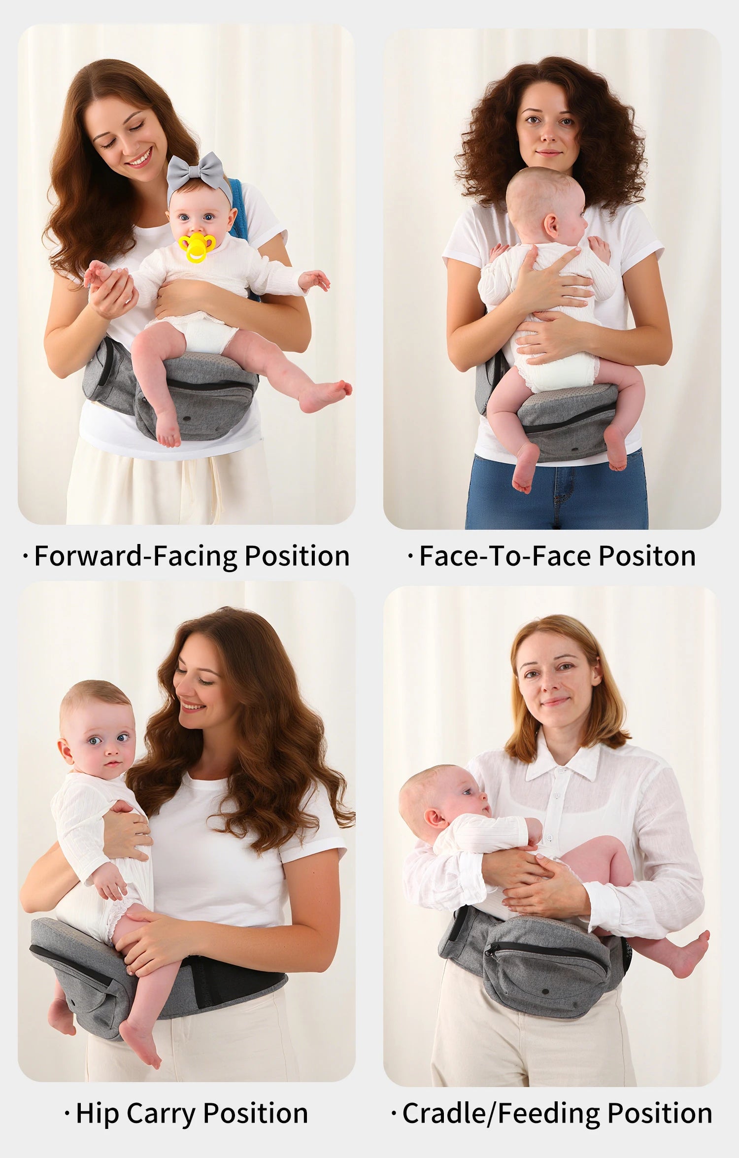 Fashion Baby Waist For 0-2Y Stool Front Hold Type Kids Carrier Widened Single Stool Infant Belt Hugging Support Multi-functional