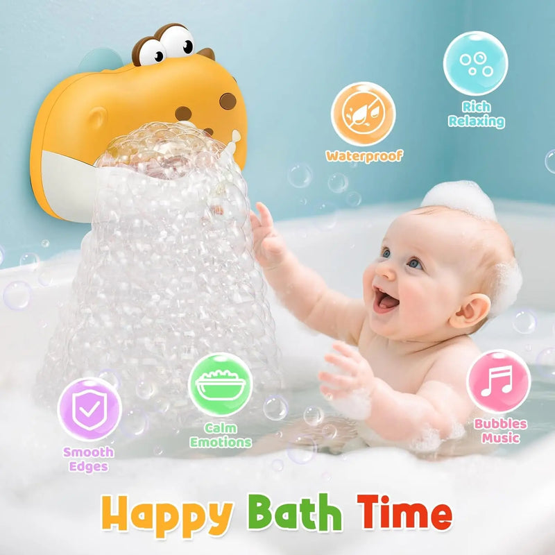 Baby Bath Bubble Machine Dinosaur Kids Bath Toy Bathtub Soap Automatic Bubble Maker Baby Bathroom Toy Children Boy Girl Gifts