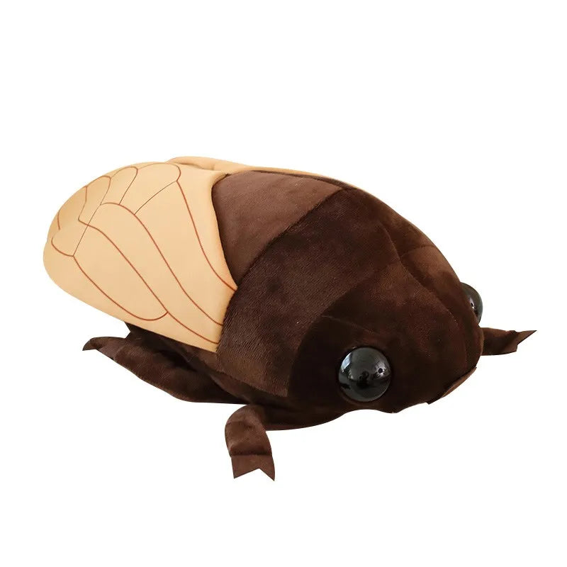 48cm Creative Simulated Insect Doll Plush Toy Stuffed Animal Soft Cicada Pillow Gifts for Boys Children Friends Prank Toys Decor