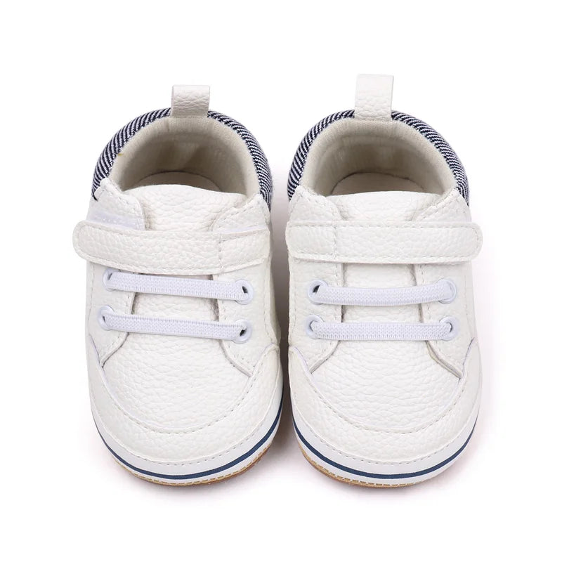 2025 Baby Sneaker Spring and Autumn Style High Quality PU and TPR Sole Newborn Toddler Prewalk Shoes Outdoor Water Proof BNB3093