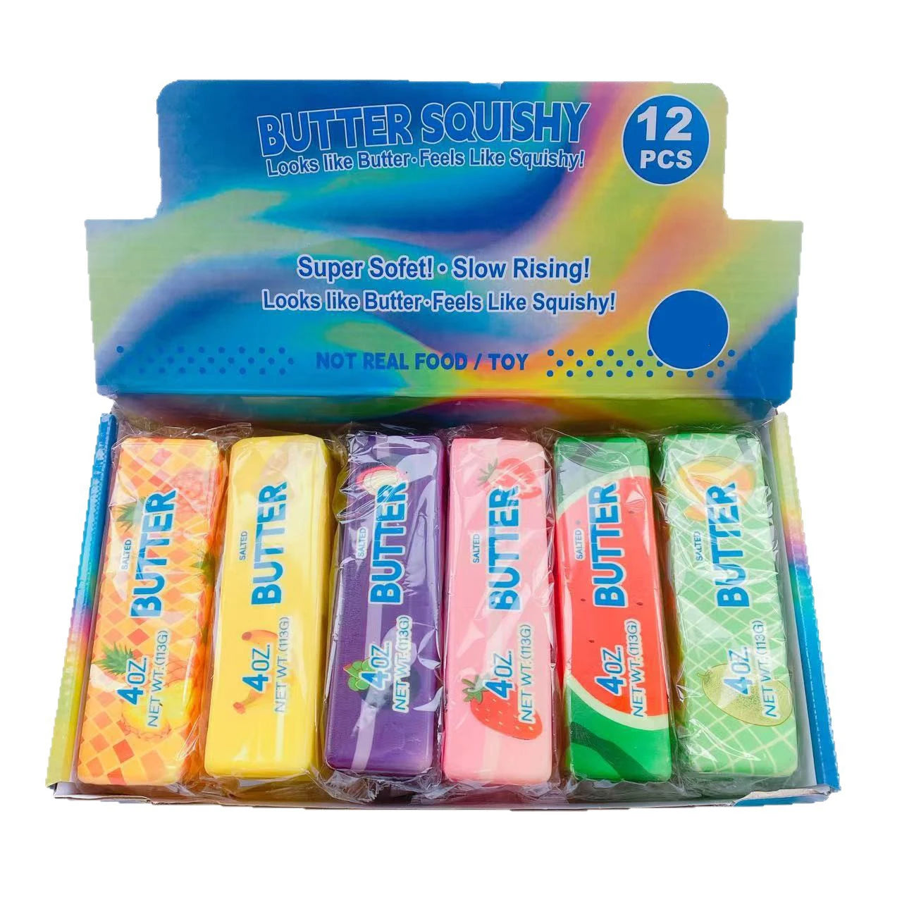 1/8/32PCS Fruit Butter Squishy Fidget Toys Slow Rebound Squeeze Toys Decompression Stress Relief Sensory Toys Party Favors