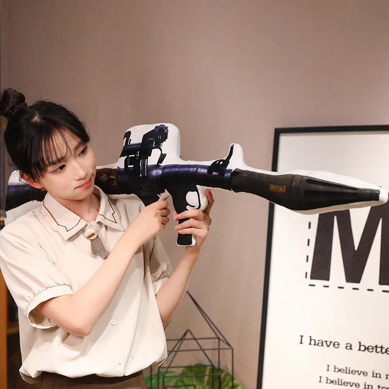 Hot Super Cool Realistic Stuffed Printed Firearm Plush Toys Soft Funny Lifeiliek Rifle Sniper Rifle Toys Game Props For Boys