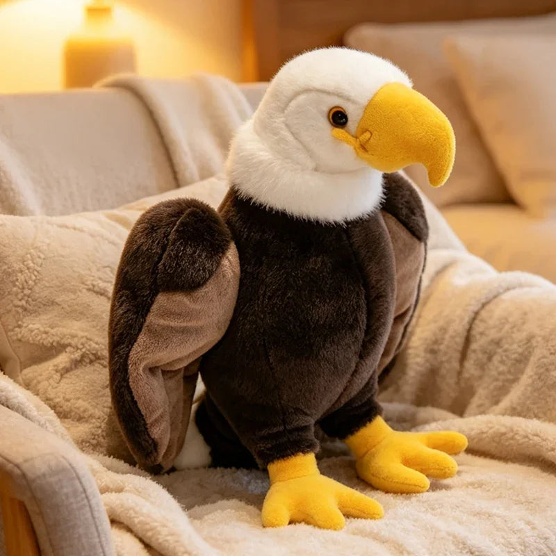 Lifelike American Eagle Owl Plush Toys Soft Stuffed Animals RealLife Bird Dolls Home Decor for Kids Children Boys Birthday Gifts