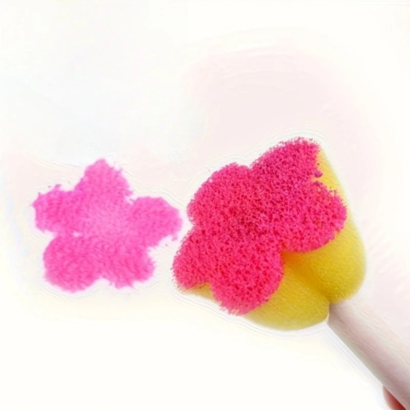 5Pcs/set Painting Sponge Brush Mini Colorful DIY Sponge Painting Tools for Kids Arts and Crafts