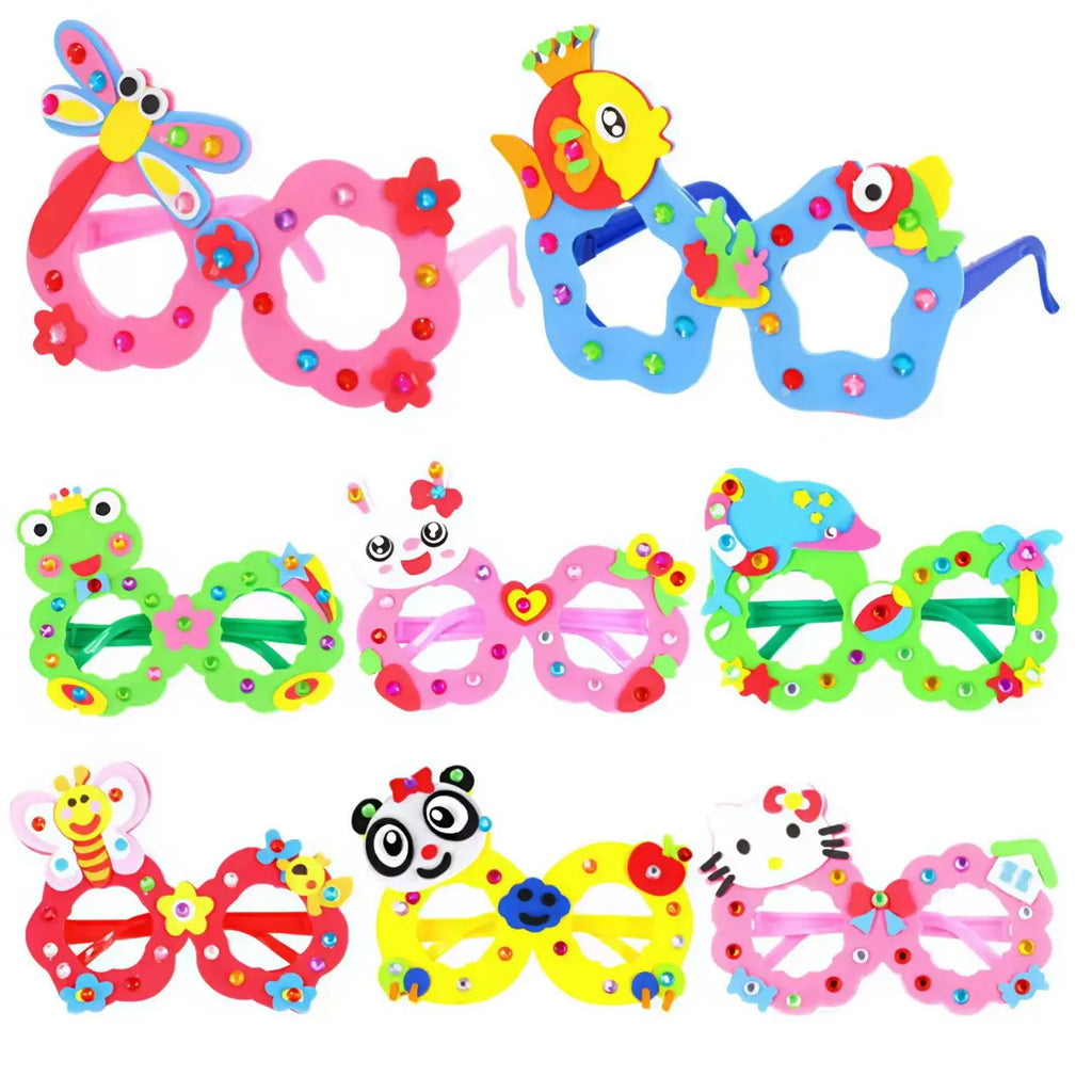 EVA Diamond Glasses Children's Craft Toy DIY Creative Paste Material Package Kindergarten Festival Performance Props School Supp