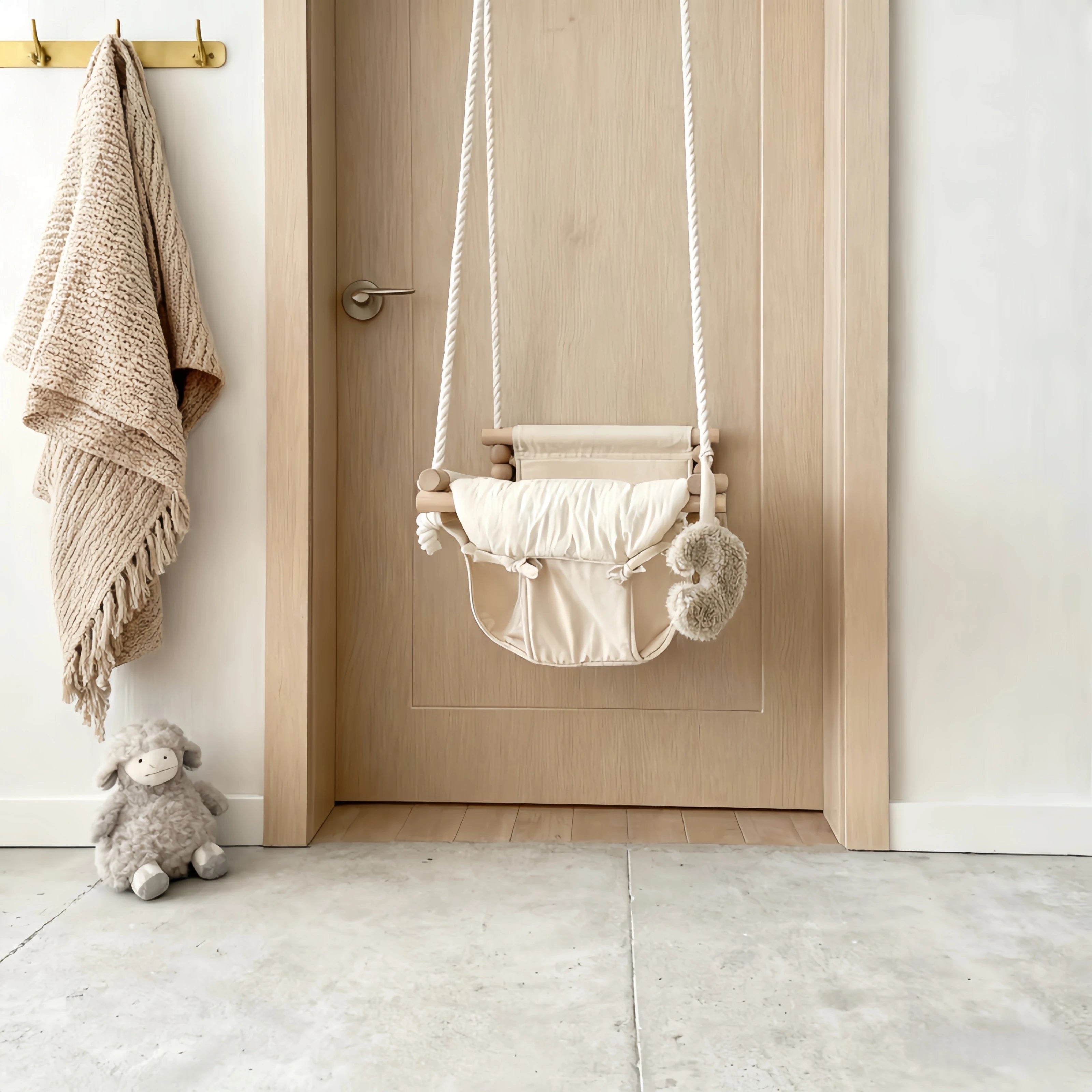 Baby Swing Ins Style Infant Household Indoor Hanging Chair Baby Small Hanging Basket Swing Cloth Rocking Chair Photography Props