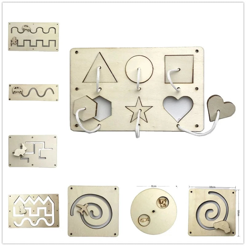 New Kindergarten Montessori Busy board Hourglass Puzzles Montessori Wall Gameshourglass gear Organ Toy Educational Toy For Gifts