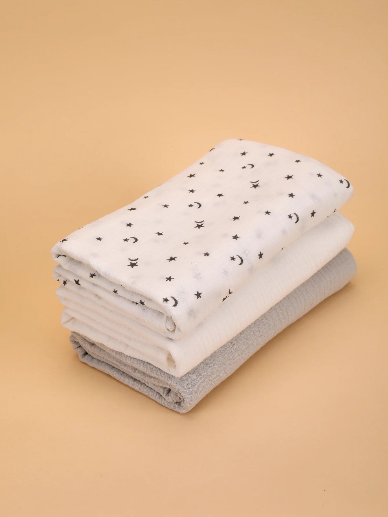 3PCS/set Soft Breathable Newborn Baby Receiving Blanket Muslin cotton Wholesale Swaddle Blankets