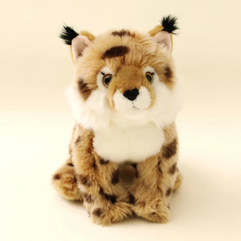 25CM Anime Yellow Leopard Plush Toy Ultra-Soft Simulated Animal Cute Wildlife Doll Lifelike Collectible Kids Gift